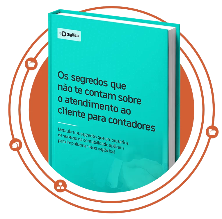 E-book da Digiliza sobre atendimento ao cliente para contadores em capa verde