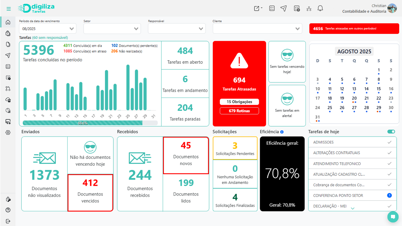 Digiliza – Software de Gestão Contábil de Tarefas e Atendimento