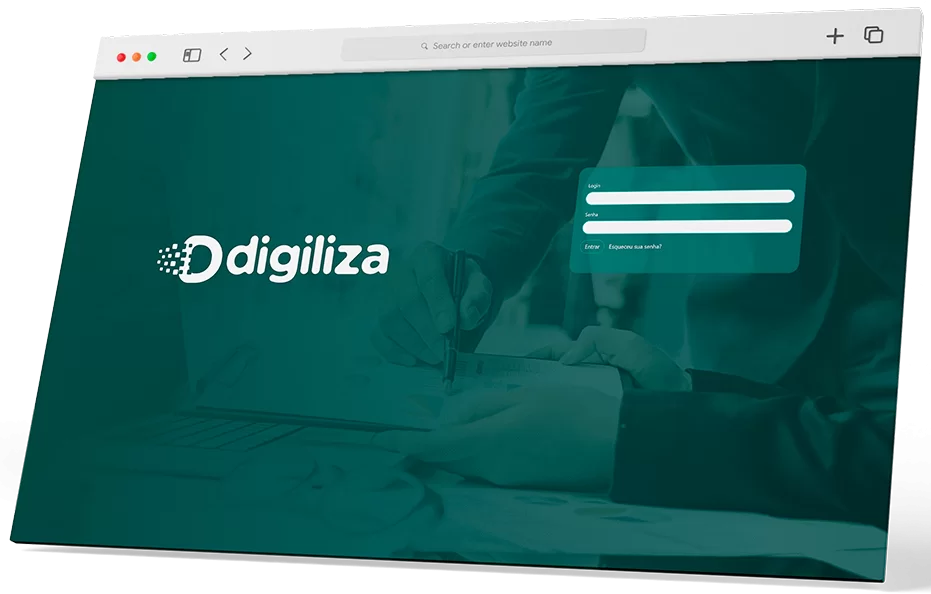 Tela login Digiliza