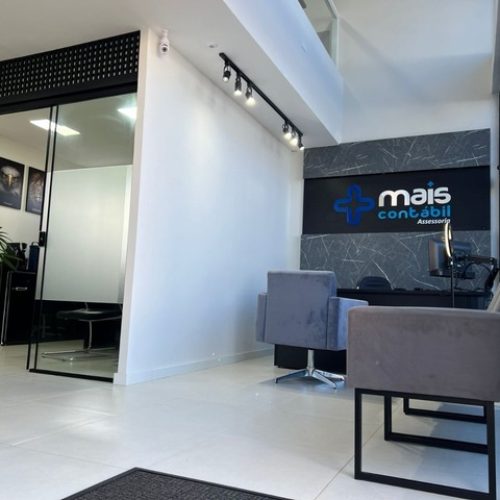 Interior do escritório contábil Mais Contábil